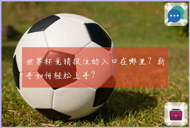 世界杯竞猜投注的入口在哪里？新手如何轻松上手？